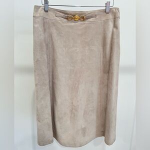 Vintage 1970’s Celine Paris suede midi skirt 46